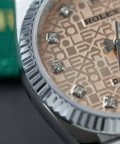 Rolex DateJust 126234 Replica Watch Pink Mosaic Dial Clean Factory 36mm (2)