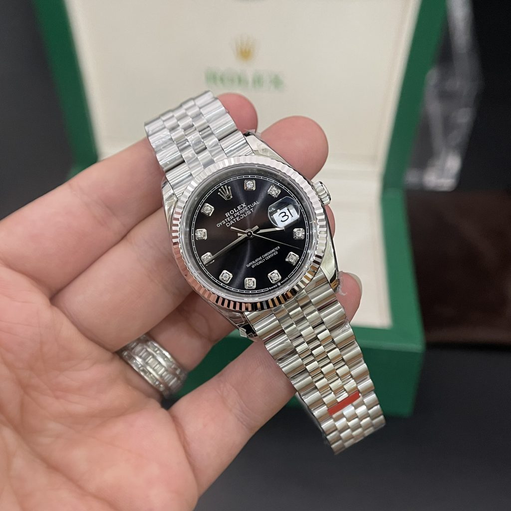 Rolex DateJust 126234 Replica Watch VS Factory Black Diamonds Dial 36mm (1)