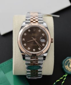 Rolex DateJust 126331 Dial Chocolate Replica Watch Gold Wrapped Clean Factory 41mm (2)