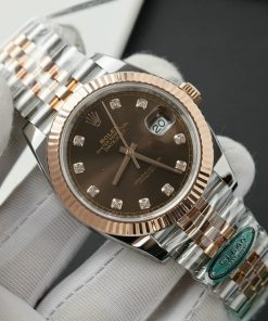 Rolex DateJust 126331 Gold Wrapped Chocolate Dial Clean Factory 41mm (6)