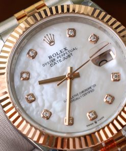 Rolex DateJust 126331 Mother Of Peal Dial Moissanite Gold Wrapped 41mm (3)