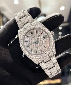 Rolex DateJust 126334 Customs Full Moissanite Diamonds Clone Watches