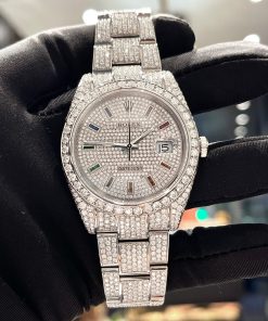 Rolex DateJust 126334 Customs Full Moissanite Diamonds Clone Watches