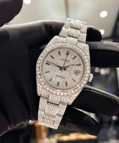 Rolex DateJust 126334 Customs Full Moissanite Diamonds Clone Watches