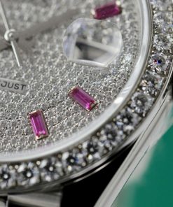 Rolex DateJust 126334 Customs Moissanite Diamonds Dial Best Replica 41mm