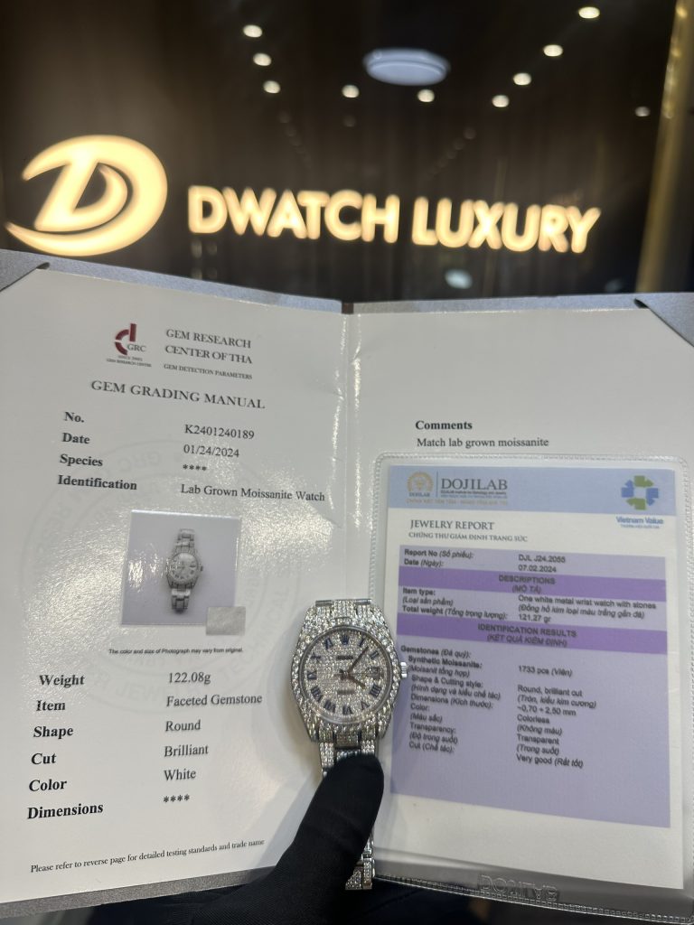 Rolex DateJust 126334 Iced Out Moissanite Roman Numerals 41mm (10)