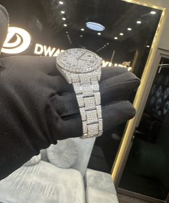 Rolex DateJust 126334 Iced Out Moissanite Roman Numerals 41mm (10)