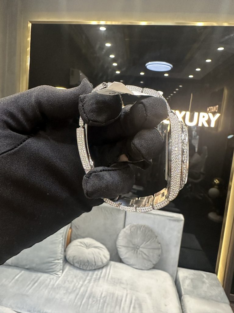 Rolex DateJust 126334 Iced Out Moissanite Roman Numerals 41mm (10)