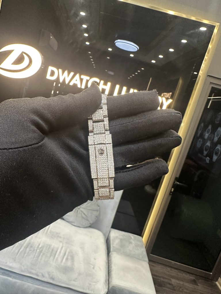 Rolex DateJust 126334 Iced Out Moissanite Roman Numerals 41mm (10)