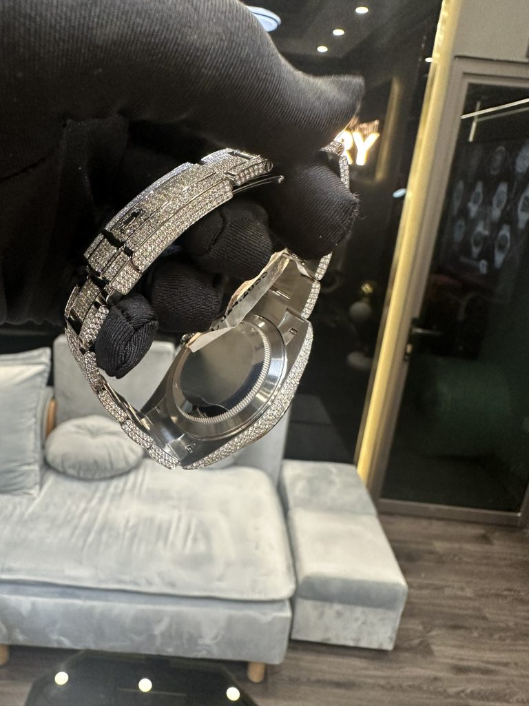 Rolex DateJust 126334 Iced Out Moissanite Roman Numerals 41mm (10)