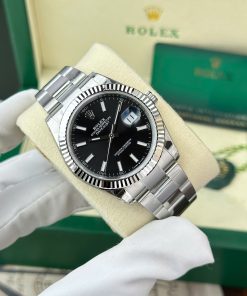 Rolex DateJust 126334 Replica Watches Dial Black Oyster Strap VS Factory 41mm (2)