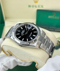 Rolex DateJust 126334 Replica Watches Dial Black Oyster Strap VS Factory 41mm (2)