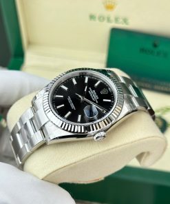 Rolex DateJust 126334 Replica Watches Dial Black Oyster Strap VS Factory 41mm (2)