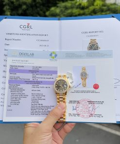 Rolex DateJust 18K Gold Wrapped Custom Moissanite Diamonds Women's 31mm (2)