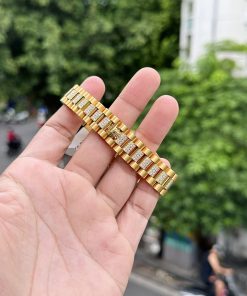 Rolex DateJust 18K Gold Wrapped Custom Moissanite Diamonds Women's 31mm (2)