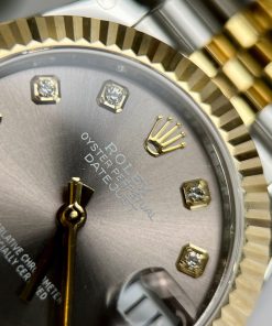Rolex DateJust 18K Gold Wrapped Replica Watches GM Factory Gray Dial 31mm (2)