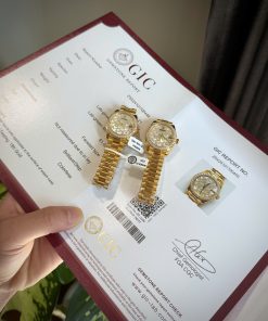 Rolex DateJust 278278 Dial Butterfly Replica Watch Gold Wrapped + Moissanite Diamonds 31mm (2)
