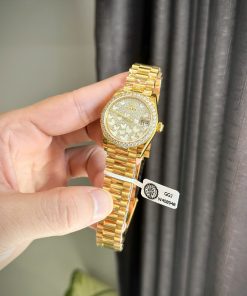 Rolex DateJust 278278 Dial Butterfly Replica Watch Gold Wrapped + Moissanite Diamonds 31mm (2)
