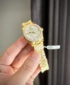 Rolex DateJust 278278 Dial Butterfly Replica Watch Gold Wrapped + Moissanite Diamonds 31mm (2)