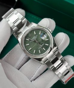 Rolex DateJust Best Replica Oyster Strap Green Dial VS Factory 36mm (1)