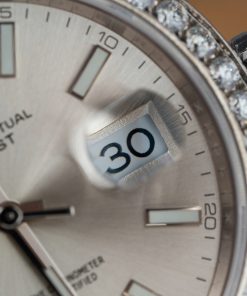 Rolex DateJust Best Replica Watch Custom Moissanite Diamonds Siver Dial 41mm (2)