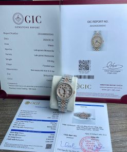 Rolex DateJust Best Replica Watch Gold Wrapped + Moissanite Diamonds Custom 36mm (2)