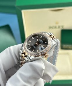 Rolex DateJust Best Replica Watch Gray Dial Women's Jubilee Strap 31mm (4)
