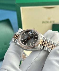 Rolex DateJust Best Replica Watch Gray Dial Women's Jubilee Strap 31mm (4)