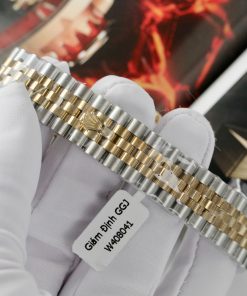 Rolex DateJust Best Replica Watch Green Dial Custom Gold Wrapped + Moissanite Diamond GMF 31mm (1)