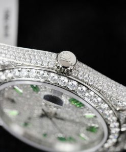 Rolex DateJust Best Replica Watch Moissanite Diamonds Hong Kong Custom 41mm (10)