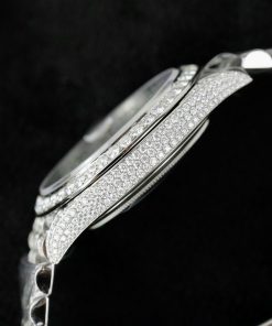 Rolex DateJust Best Replica Watch Moissanite Diamonds Hong Kong Custom 41mm (10)