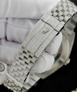 Rolex DateJust Best Replica Watch Moissanite Diamonds Hong Kong Custom 41mm (10)