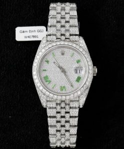 Rolex DateJust Best Replica Watch Moissanite Diamonds Hong Kong Custom 41mm (2)
