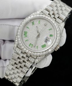 Rolex DateJust Best Replica Watch Moissanite Diamonds Hong Kong Custom 41mm (2)