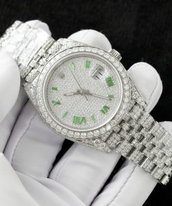 Rolex DateJust Best Replica Watch Moissanite Diamonds Hong Kong Custom 41mm (2)