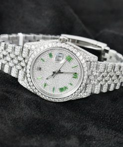 Rolex DateJust Best Replica Watch Moissanite Diamonds Hong Kong Custom 41mm (2)