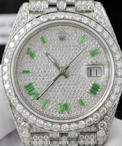 Rolex DateJust Best Replica Watch Moissanite Diamonds Hong Kong Custom 41mm (2)