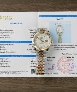 Rolex DateJust Best Replica Watch Mother Of Pearl Dial Custom Gold Wrapped 41mm (2)
