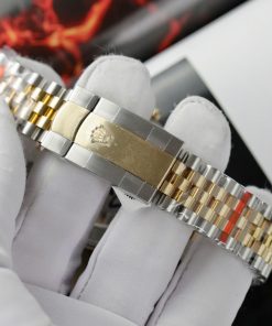 Rolex DateJust Best Replica Watch Mother Of Pearl Dial Custom Gold Wrapped 41mm (2)