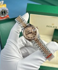 Rolex DateJust Best Replica Watch Pink Dial Women's Jubilee Strap 31mm (4)