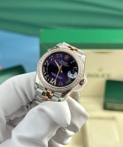 Rolex DateJust Best Replica Watch Purple Dial Women's Jubilee Strap 31mm (3)