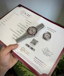 Rolex DateJust Best Replica Watch Ruby + Moissanite Diamonds Custom 41mm (2)
