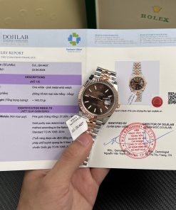 Rolex DateJust Best Replica Watches Chocolate Dial Gold Wrapped 18K GM Factory 41mm (2)
