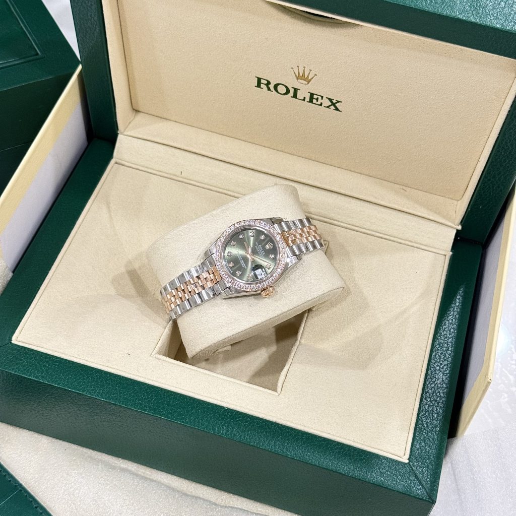 Rolex DateJust Bezel Diamond Moissanite Replica Watch Womens 28mm (2)