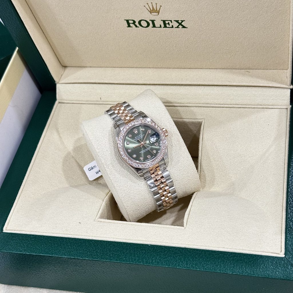 Rolex DateJust Bezel Diamond Moissanite Replica Watch Womens 28mm (2)