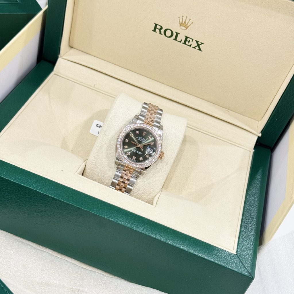 Rolex DateJust Bezel Diamond Moissanite Replica Watch Womens 28mm (2)