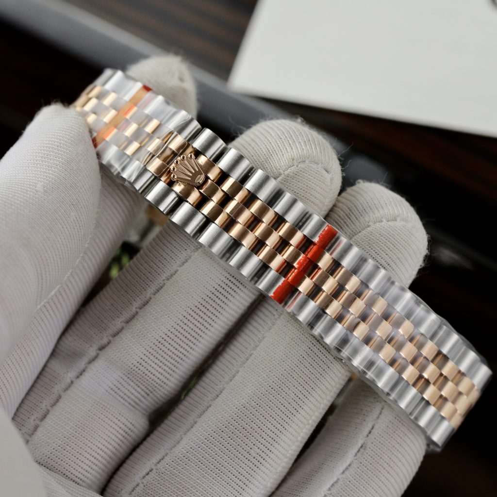Rolex DateJust Bezel Diamonds Best Replica Demi Rose Gold 31mm (1)