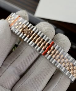 Rolex DateJust Bezel Diamonds Best Replica Demi Rose Gold 31mm (1)