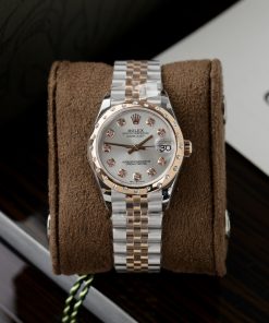 Rolex DateJust Bezel Diamonds Best Replica Demi Rose Gold 31mm (1)
