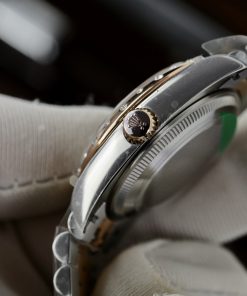 Rolex DateJust Bezel Diamonds Best Replica Demi Rose Gold 31mm (1)